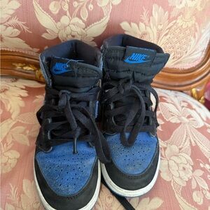 Nike jordan 1s Kids Blue and Black Sneakers size 13C